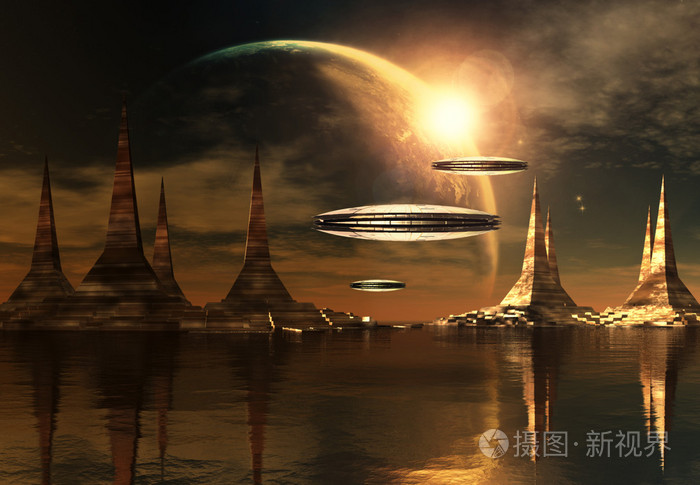 用太空飞船外星球