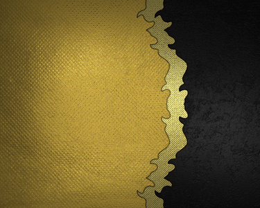 黄金的质地，与金黑色边缘修剪。设计模板。设计网站