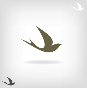 程式化的轮廓燕子燕子复古纹身燕子各种姿势的燕子抓剪影式飞燕子圈