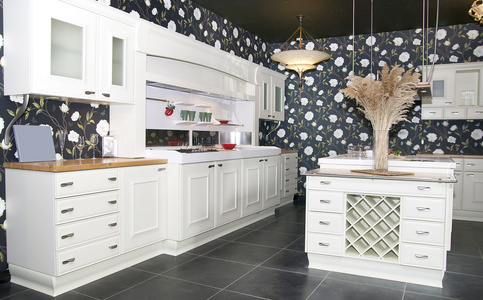 漂亮的室内装饰和家具和厨房电器