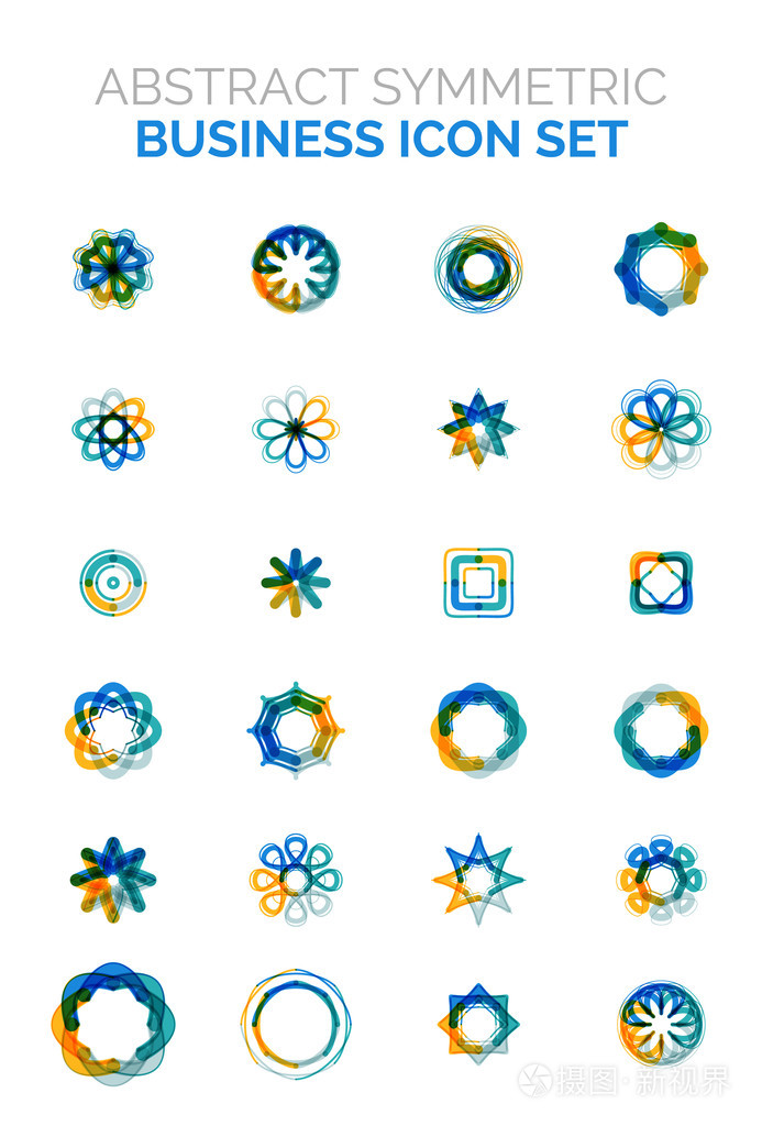 抽象的对称业务图标