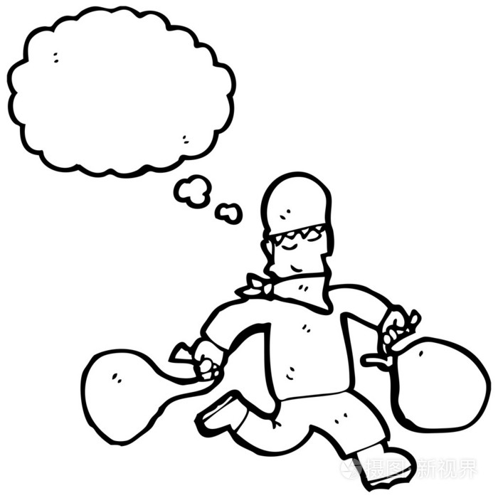 银行劫匪插画-正版商用图片0bdet9-摄图新视界