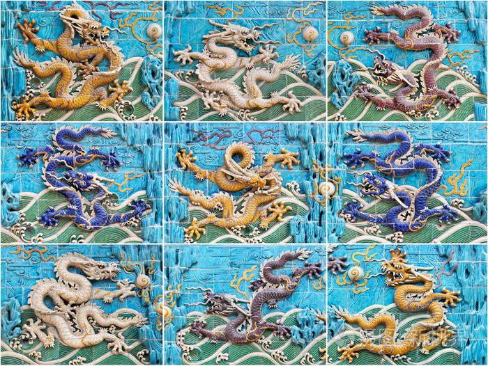 九龙墙拼贴中国