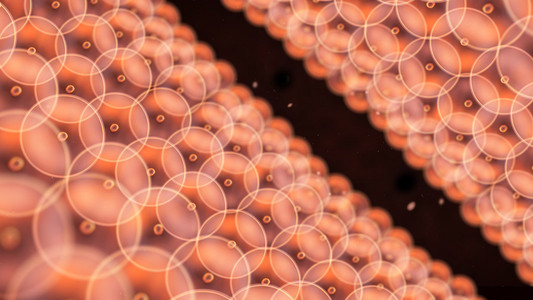 基因排列圆形细胞排列在隧道照片