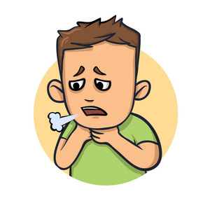 疾病的迹象.平面矢量图.在白色背景下隔离照片