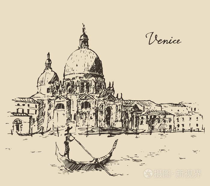 威尼斯建筑简笔画图片