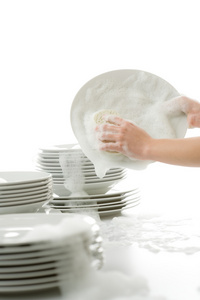 手套首页洗盘子-戴着手套在厨房里的手照片