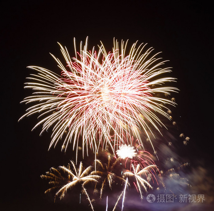 烟花爆竹庆祝胜利日