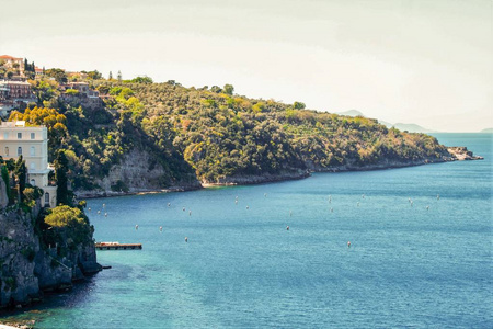 索伦托及其海岸和港口, 那不勒斯, 意大利的风景