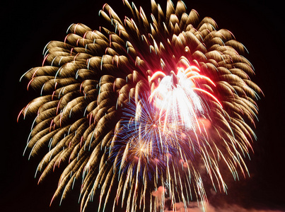 烟花爆竹庆祝胜利日