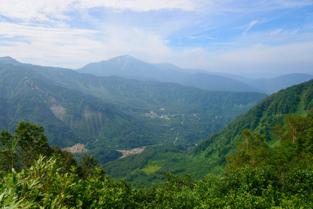 日本北部阿尔卑斯山的风景