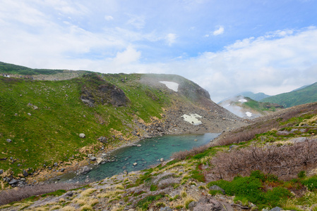 日本北部阿尔卑斯山的风景