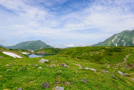 日本北部阿尔卑斯山的风景