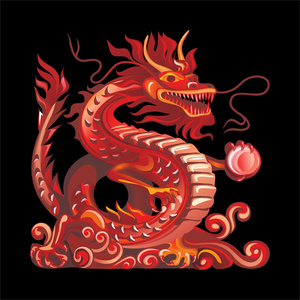 龙吉祥物冲刺图片