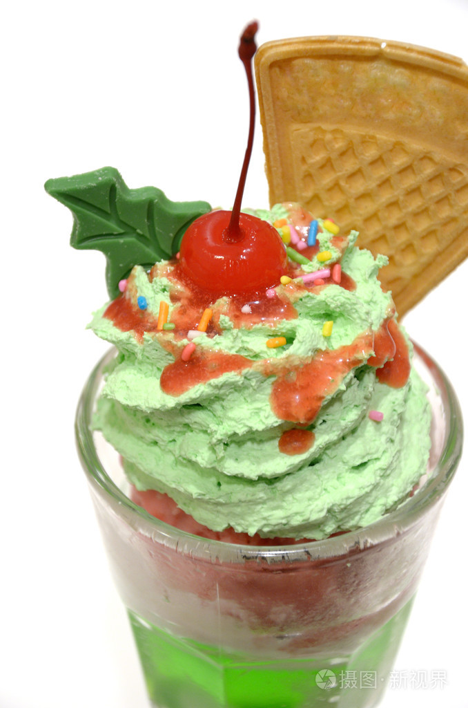 圣诞冰淇淋隔离