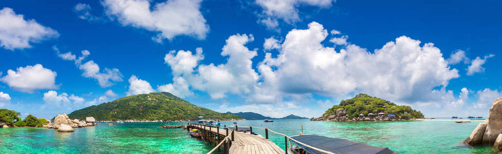 夏日, 泰国的 koh 园岛全景