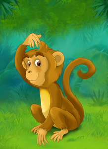 可爱的卡通猴图片