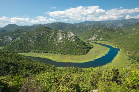 在斯卡达尔湖国家公园 黑山 Crnojevica 河