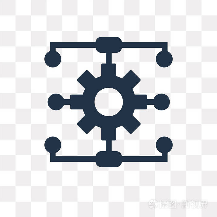 算法矢量图标在透明背景下隔离, 算法透明度概念可用于 web 和移动