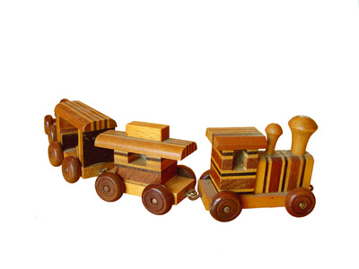 旧木制玩具火车
