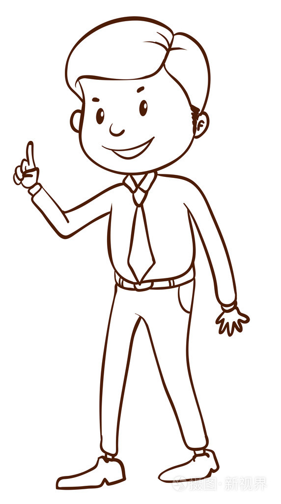 一个简单的商人插画-正版商用图片0bfygt-摄图新视界