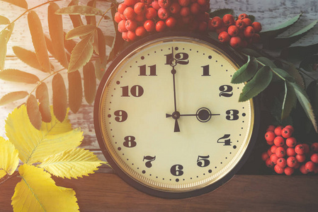 秋季时钟图片