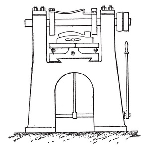 刨床, 老式雕刻插图。工业百科全书 E。拉米1875