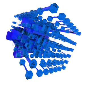 蓝色抽象结构