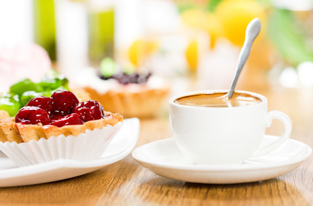 甜点和咖啡照片