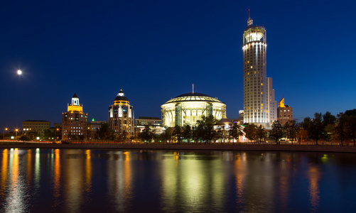 商业和文化复杂河畔塔，莫斯科，俄罗斯