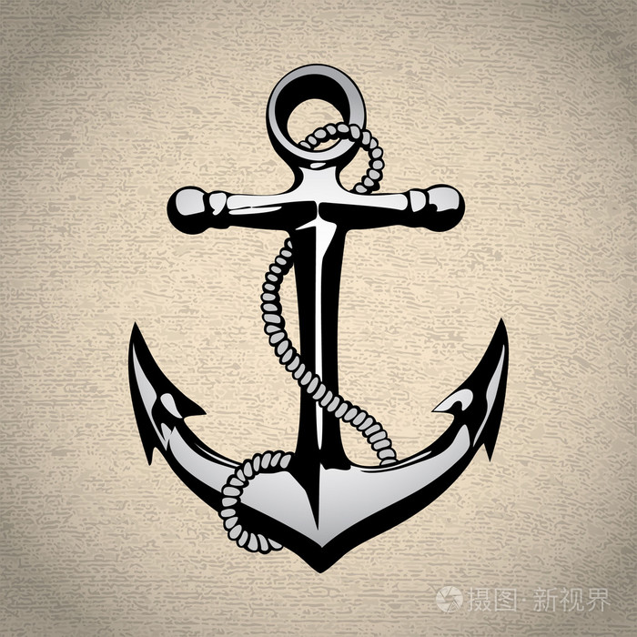 锚定图标所以,航海,重型,铁,象征