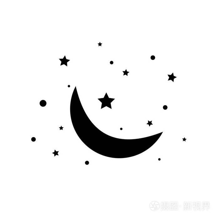 月亮星星可爱小符号图片