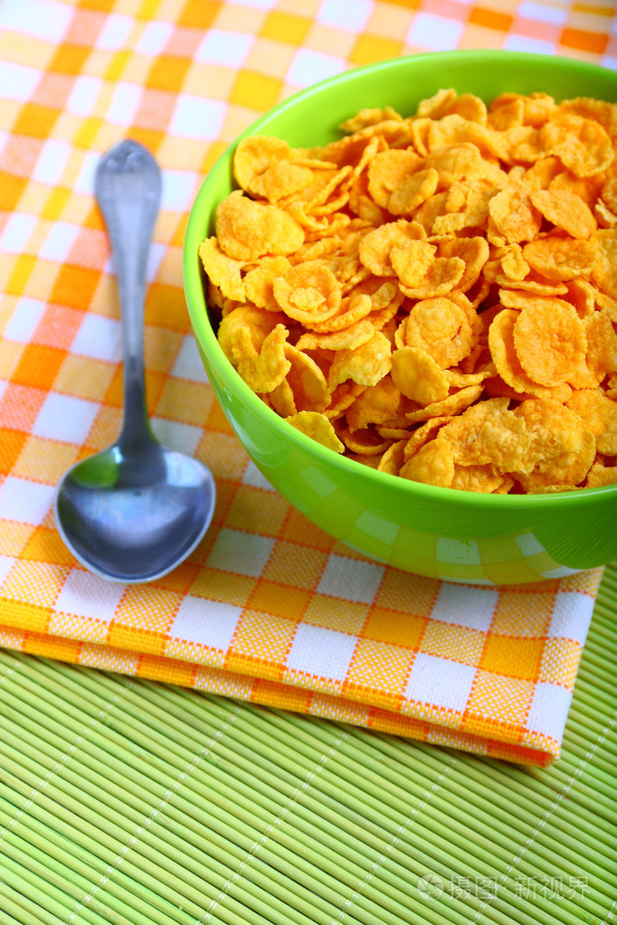 美味的早餐玉米片