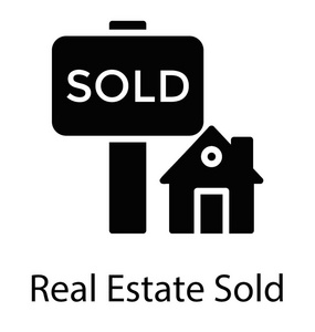 房地产出售的标志和房子, 出售的财产