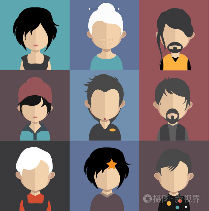 脸的人形图标集