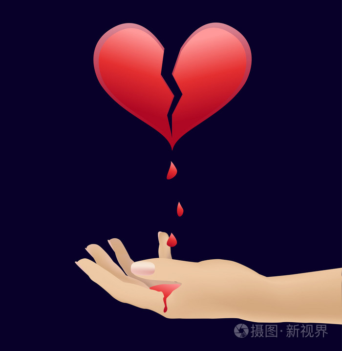 心脏和血液的手中