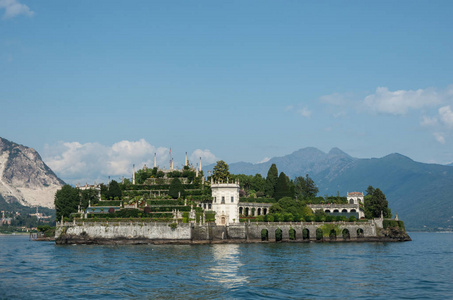 Isola 贝拉岛在马焦雷湖, 波罗米群岛, 萨奥兹杜尔克斯山麓意大利, 欧洲