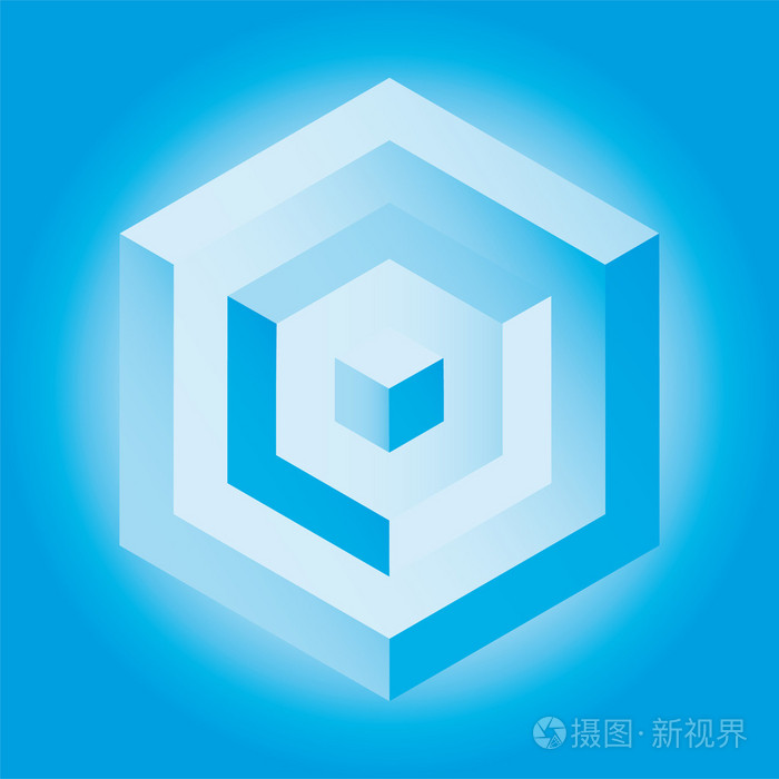 3d组成的多维数据集矢量图