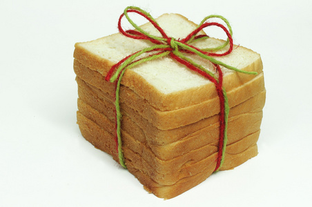 礼品盒制成面包为背景