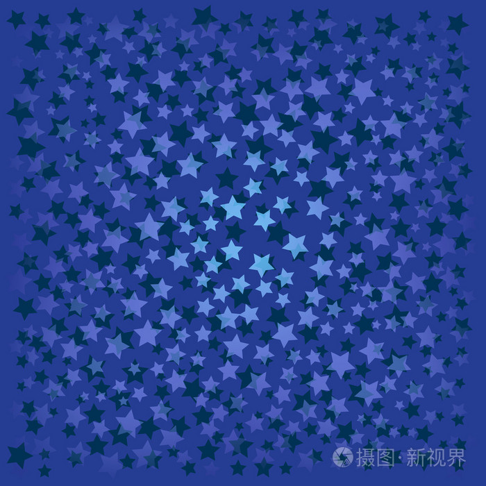 带上蓝色的蓝色星星抽象背景