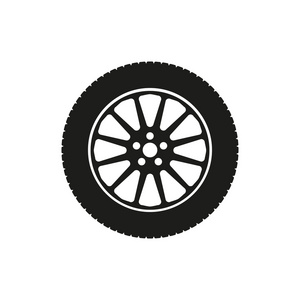 个 轮胎的图标.车轮的符号.单位 相似素材图片