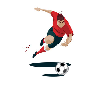 踢足球插画图片-踢足球插画素材-踢足球插画插画-摄图新视界