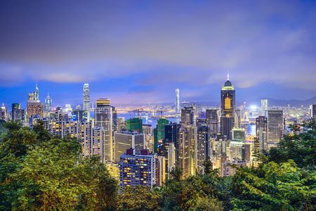香港城市天际线图片