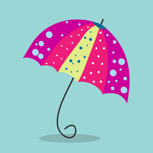 五彩的伞甘蔗夏天和节假日的象征
