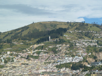 厄瓜多尔基多的全景视图