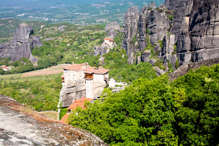 在高的悬崖，希腊米特奥拉修道院