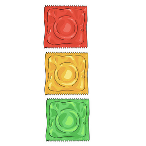 卡通彩色避孕套照片