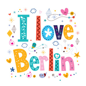 我爱柏林装饰字体设计的类型