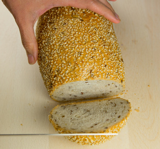 芝麻种子面包