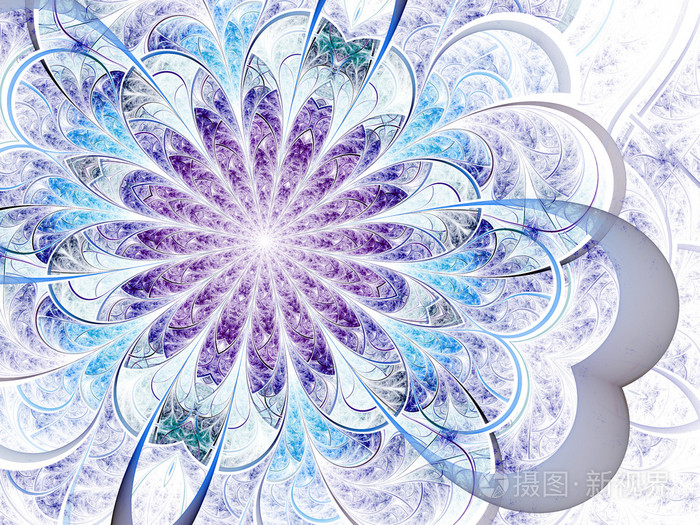 软分形花,数字为图形创意设计图稿